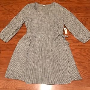 Seersucker wrap dress